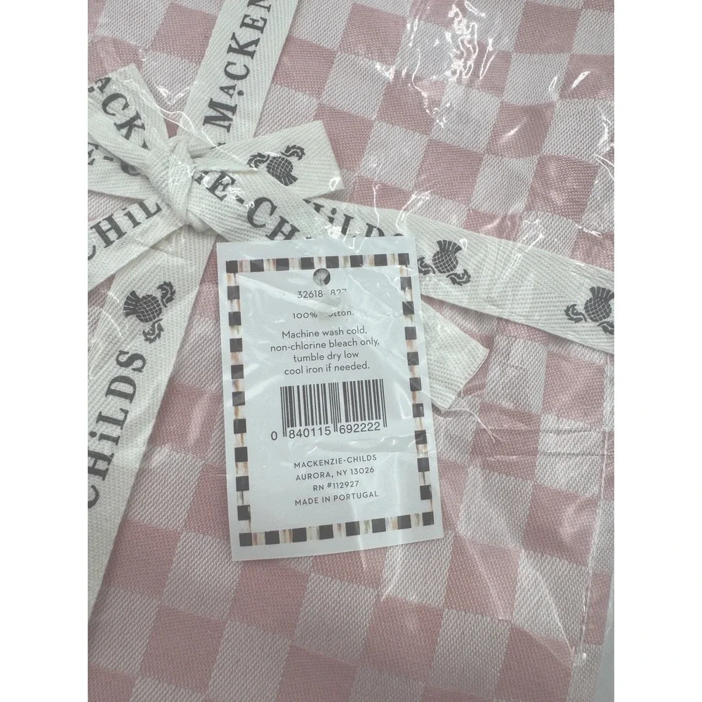 MacKenzie-Childs Pink Check Cotton Placemats – Set of 4 – NEW 13